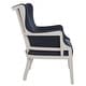 preview thumbnail 4 of 4, Uttermost 23753 26" Wide Plywood Framed Polyester Accent Chair - Blue / White