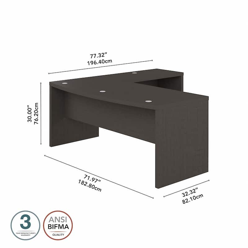 Echo 72W Bow Front L Shaped Desk by Bush Business Furniture
