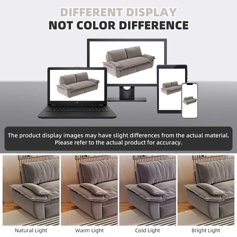 3-in-1 Convertible Velvet Sofa Bed, Pull-Out Queen Sleeper Bed, Chaise Lounge Sofa Daybed, Easy-to-Assemble