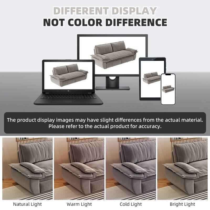73.2" Queen 3-in-1 Convertible Sleeper Sofa Bed