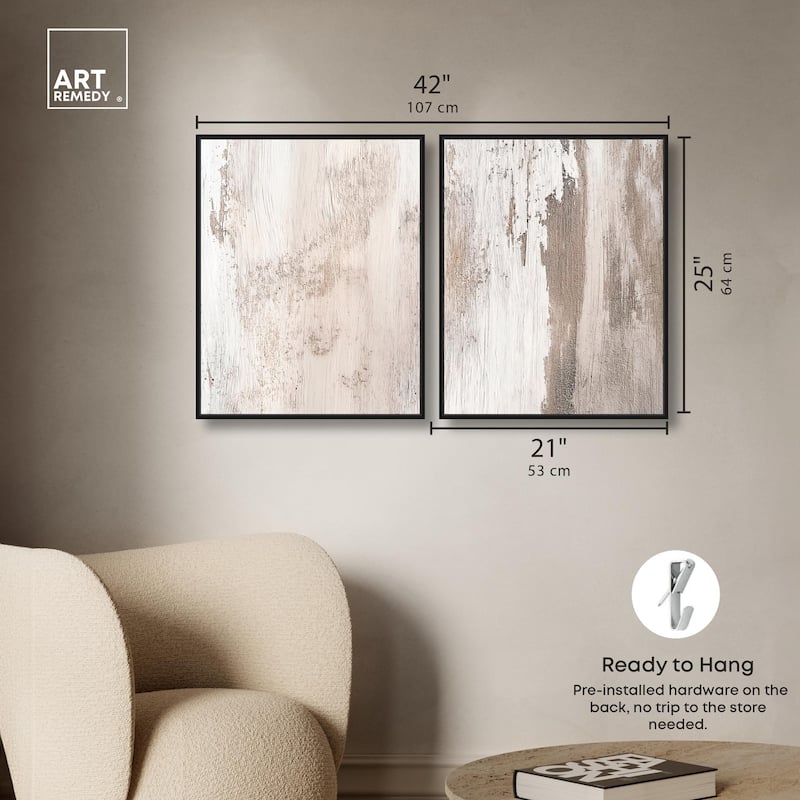 Striated Texture III Canvas Set of 2 by Art Remedy