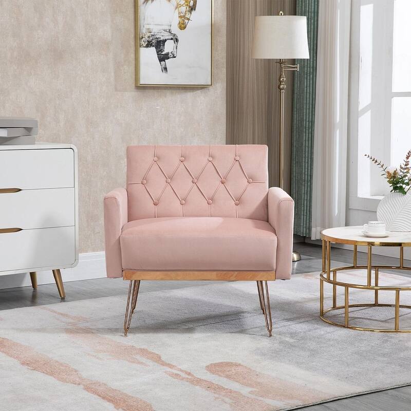 Modern Upholstered Velvet Accent Chair