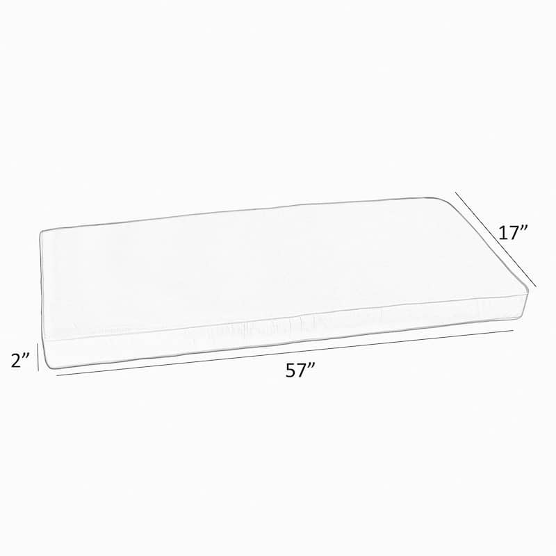 Sorra Home Sunbrella Canvas Indoor/Outdoor Corded Bench Cushion