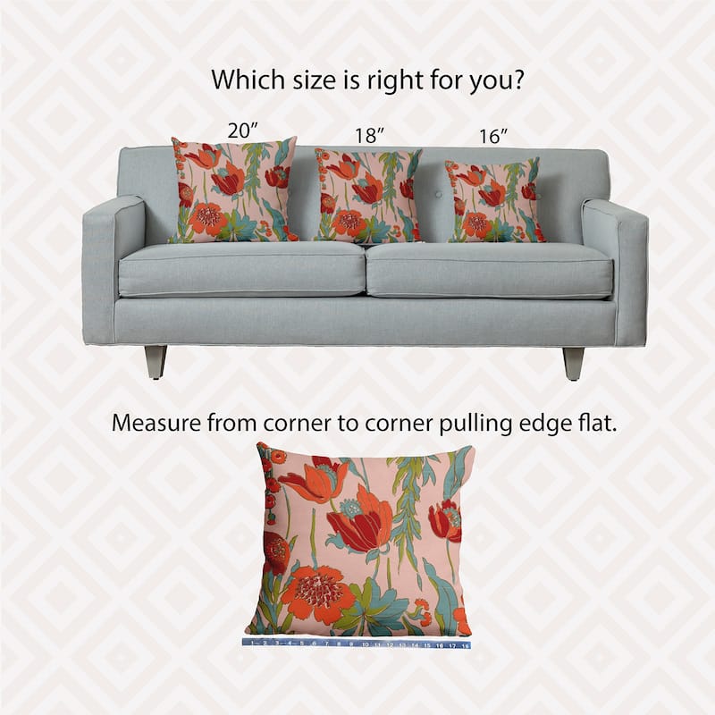 Bold Flower Garden Decorative Indoor Pillow
