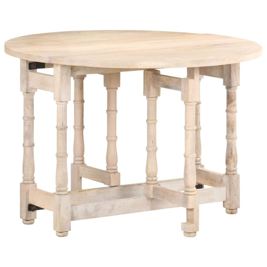 vidaXL Dining Table Kitchen Table Dining Room Table Round Solid Mango Wood