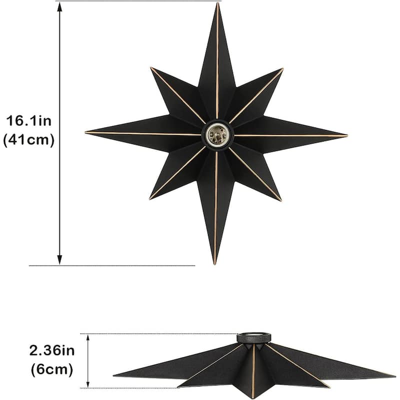Star Design 1-Light Flush Mount: Multi-Use Ceiling Lighting