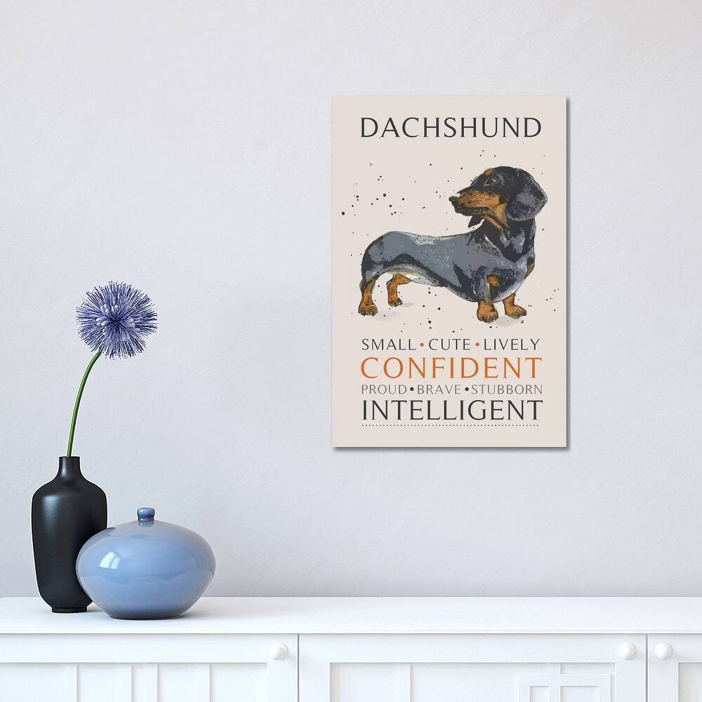 iCanvas "Dachshund" by Michelle Campbell Canvas Print