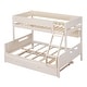preview thumbnail 25 of 34, Twin Over Full Bunk Bed with Shelves and Trundle - Practical for Families