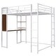preview thumbnail 2 of 37, Metal Loft Bed With 2 Shelves And One Desk