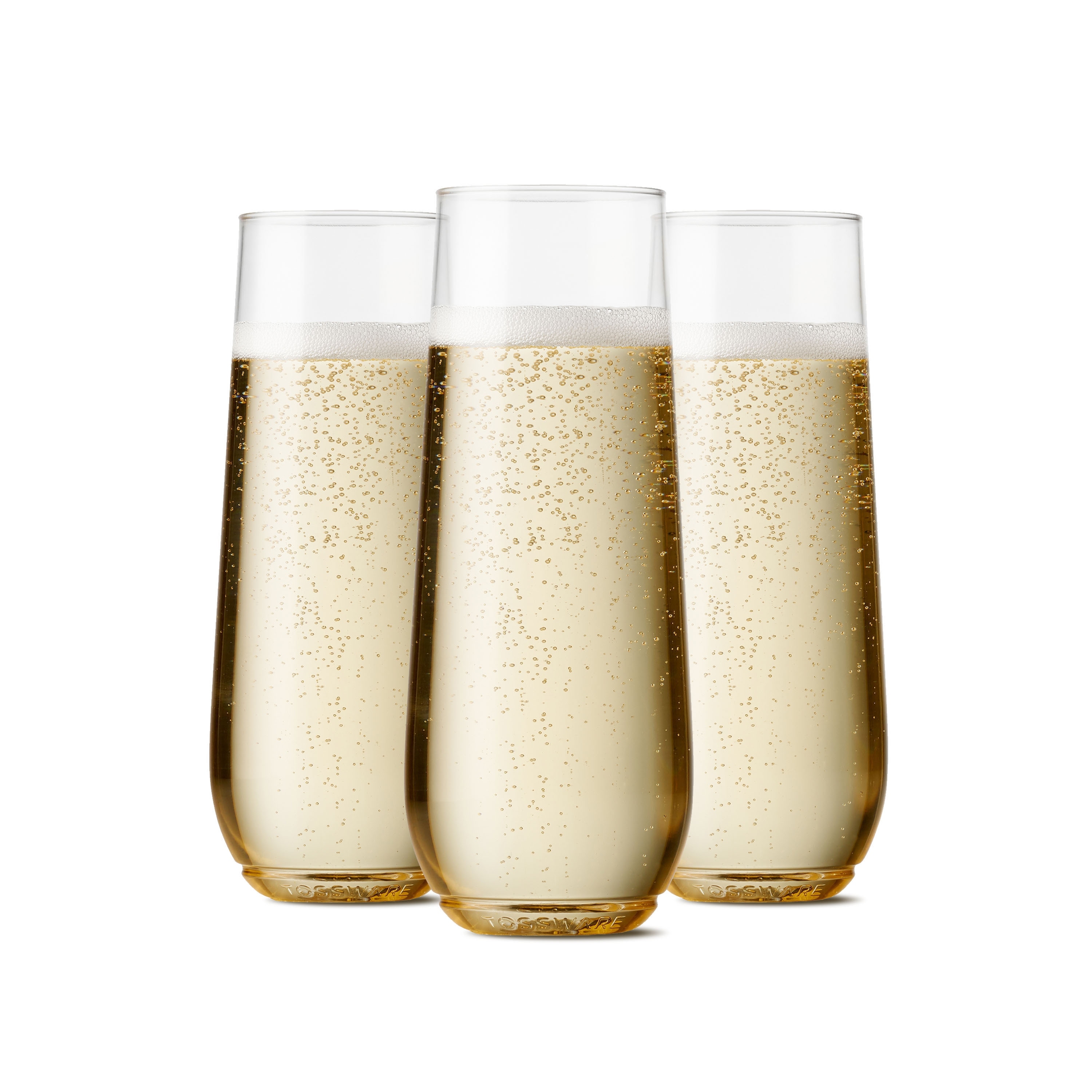 Premium Recycled Stemless Champagne Flute, Set of 4