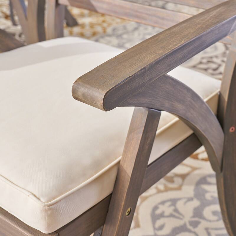 Hermosa 7 Piece Acacia Wood Dining Set by Christopher Knight Home