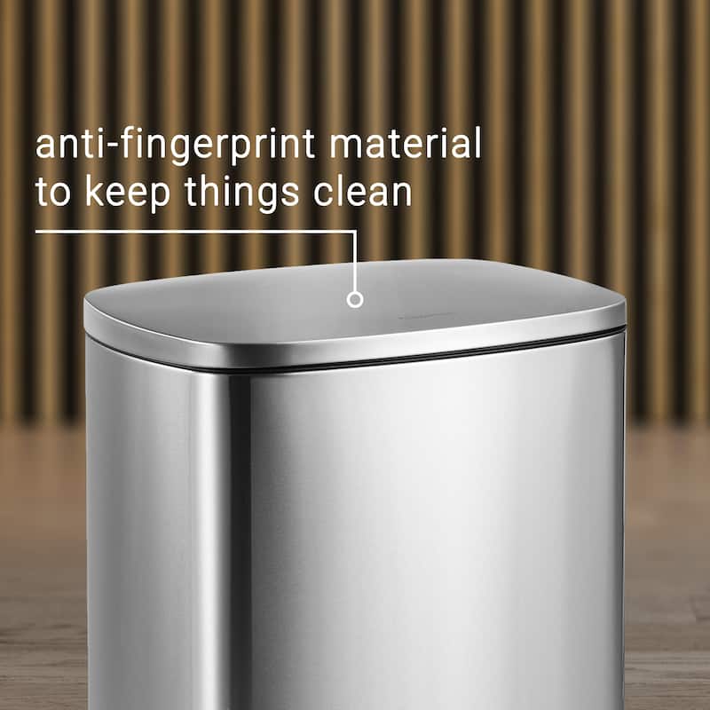 happimess 13-Gallon Trash Can with Soft-Close Lid and FREE Mini Trash Can