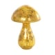 preview thumbnail 5 of 9, Gold, Green or Champagne Glass Handmade Glossy Weathered Mushroom Sculpture (Set of 2)