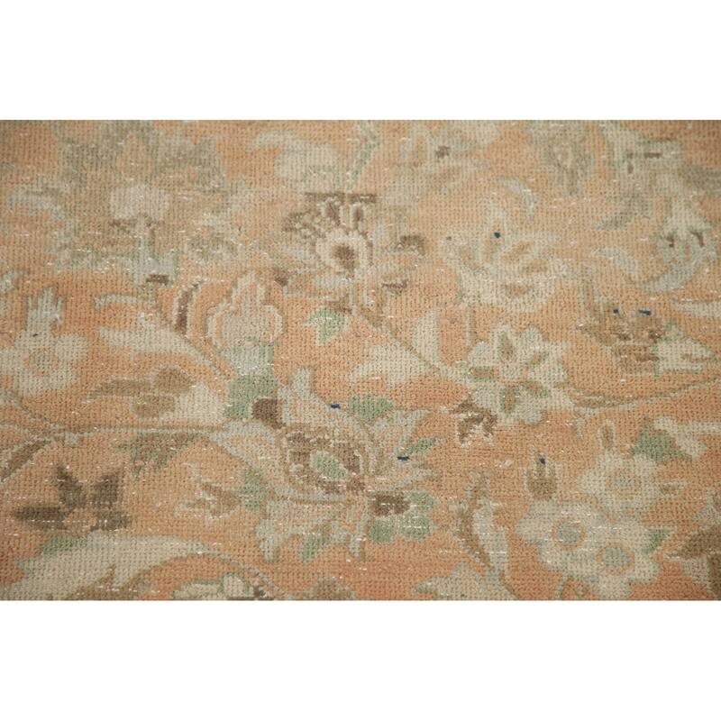 Hand Knotted Oriental 100% Wool Carpet Traditional Floral Oranges & Rust Kashan Area Rug - 13' 1'' X 9' 6''
