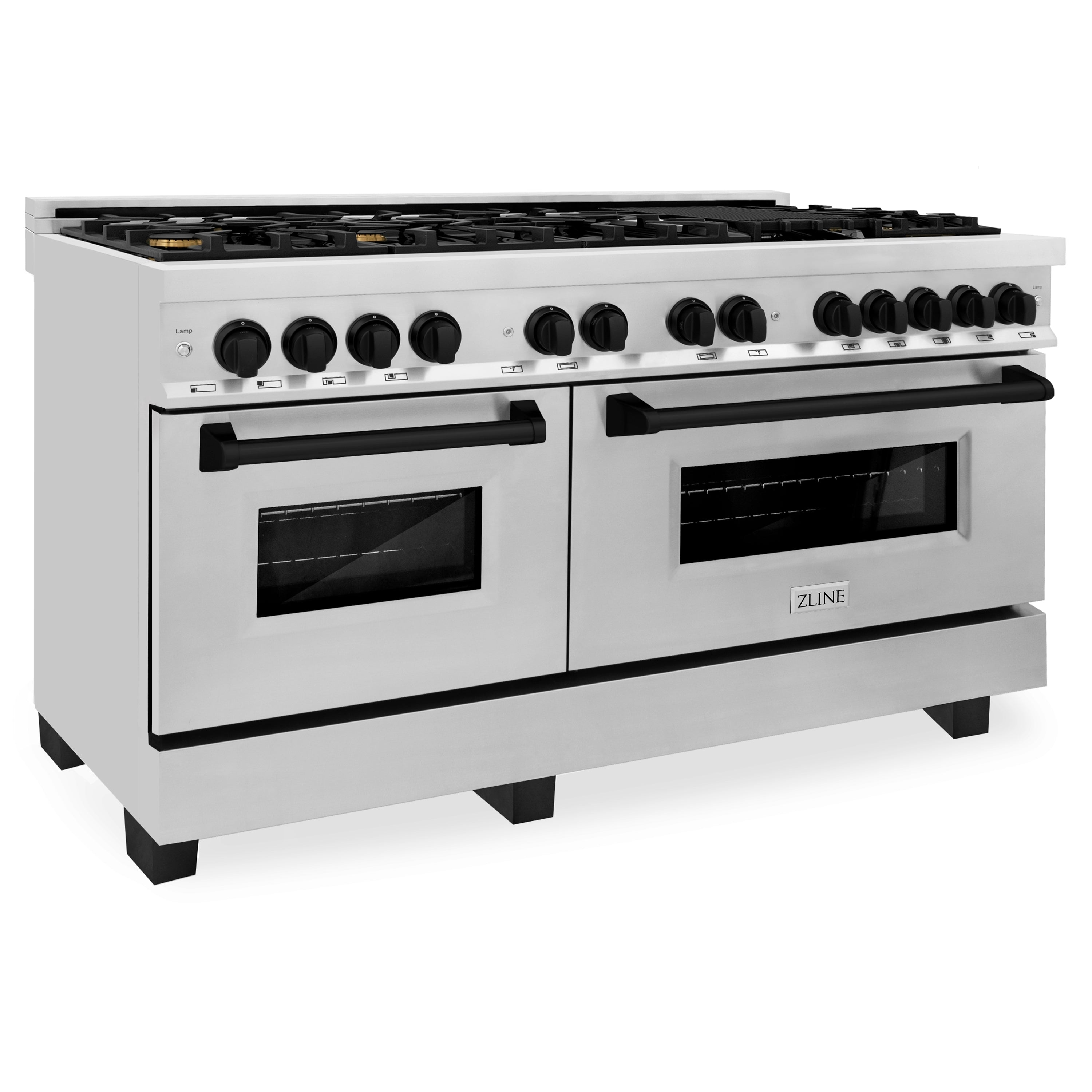 Zline Kitchen and Bath ZLINE Autograph Edition 60" Dual Fuel Range in Stainless Steel with Accents