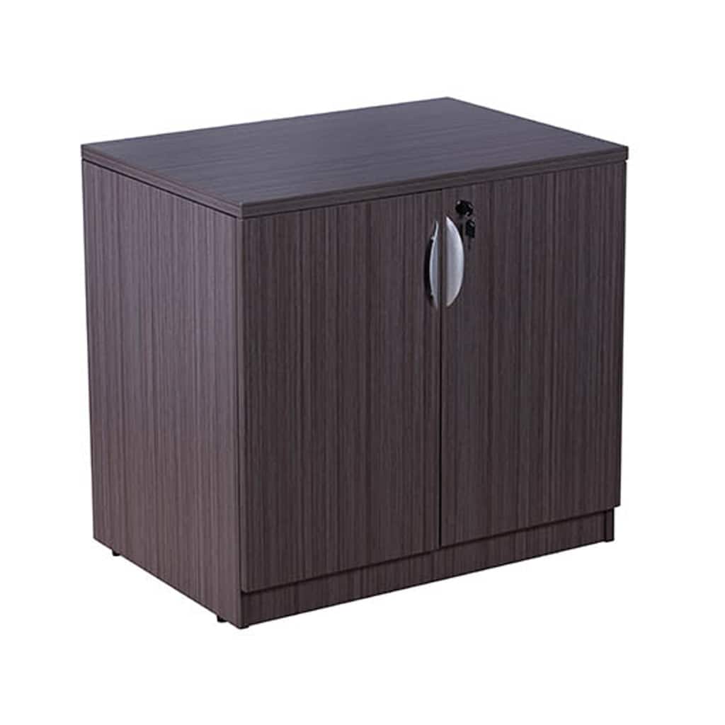 Doe Office Storage Cabinet with 2 Doors, Driftwood Gray, 31 Inch Wide