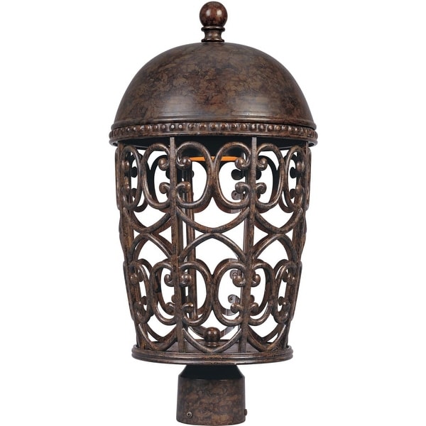 Designers Fountain 97596 1-Light Up Lighting Post Light from the Dark Sky Amherst Collection - Burnt Umber - n/a