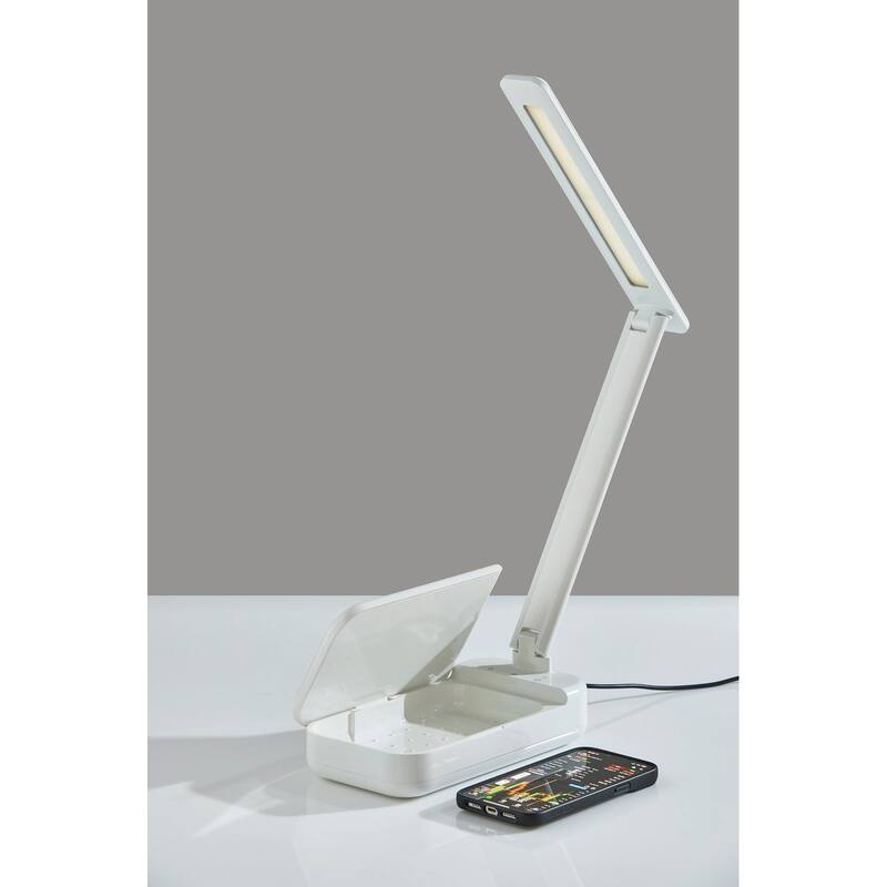 UV-C Sanitizing Desk Lamp w. Wireless Charging & Smart Switch