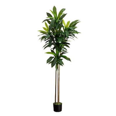 7' Artificial Dracaena Tree with Real Touch Leaves - Green
