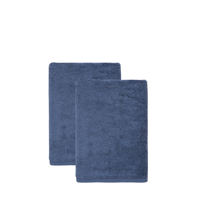 Ozan Premium Home 100% Turkish Cotton Opulence Luxury Bath Towels (Set of 2) - Midnight Blue