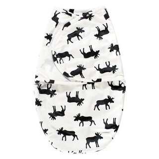 Hudson Baby Infant Boy Plush Faux Fur Swaddle Wrap, Moose, 0-3 Months - Moose - 0-3 Months
