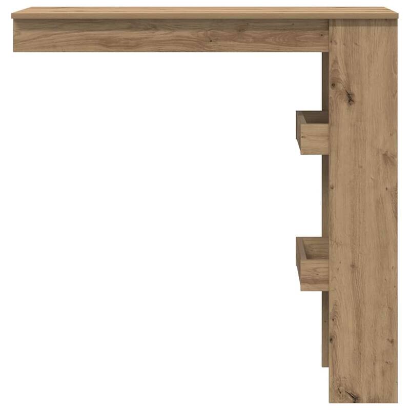 vidaXL Wall Bar Table Artisan Oak Engineered Wood Medium Wall Bar Table - 17.7 x 40.2 x 40.7