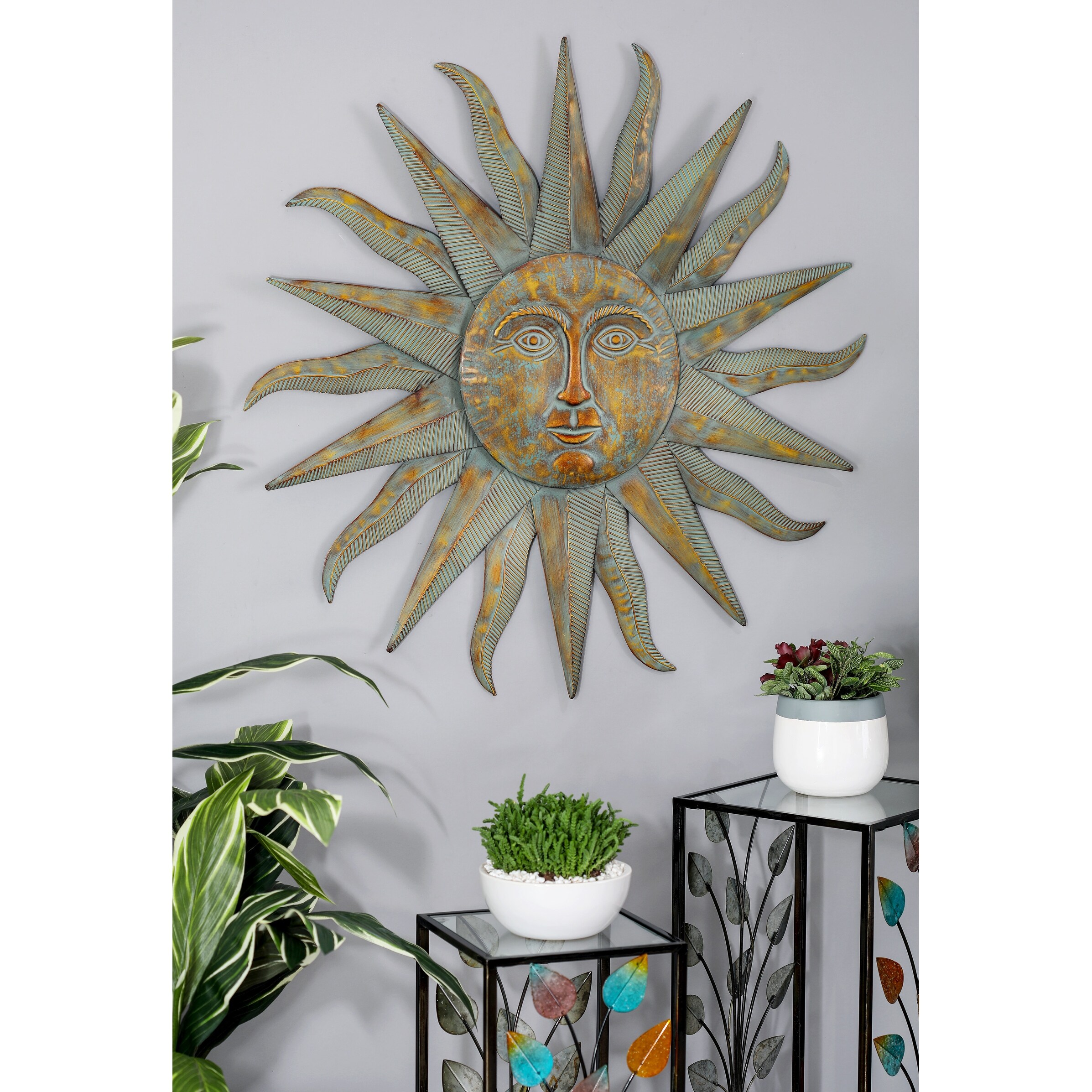 Grey Iron Eclectic Wall Decor 35 x 35 x 1 - 35 x 1 x 35Round