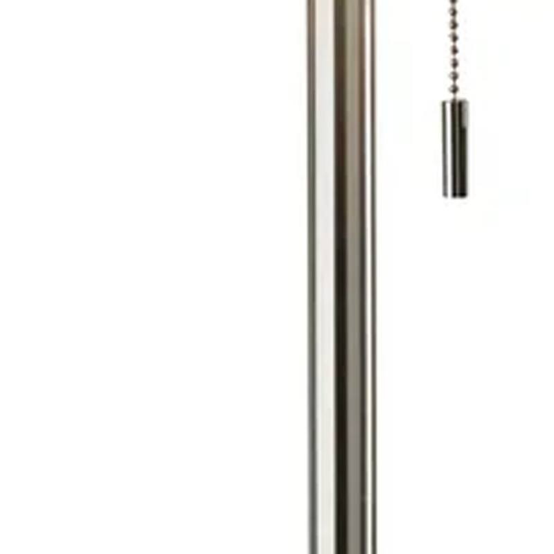 Silver Metal Drum Shade Floor Lamp with Pull Chain 68 Inches - 10” x 10” x 68” (D x W x H)