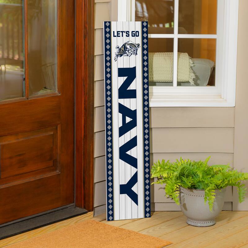 47" Double Sided Seasonal Porch Leaner, US Naval Academy - 47" x 11.25"