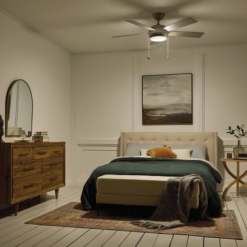 Kichler Lighting Starkk Collection 52-inch Brushed Nickel LED Ceiling Fan