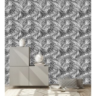 Palm Leaves Wallpaper Peel and Stick and Prepasted - Bed Bath & Beyond ...