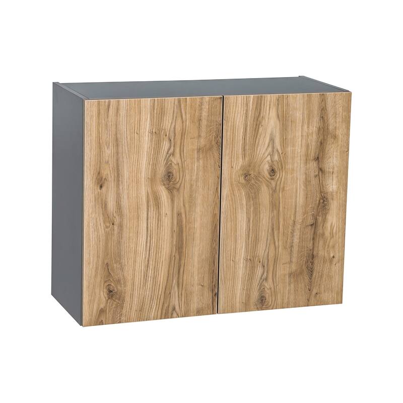 36" x 24" Wall Cabinet-Double Door-Grey - 36 x 24 x 12 - Brown