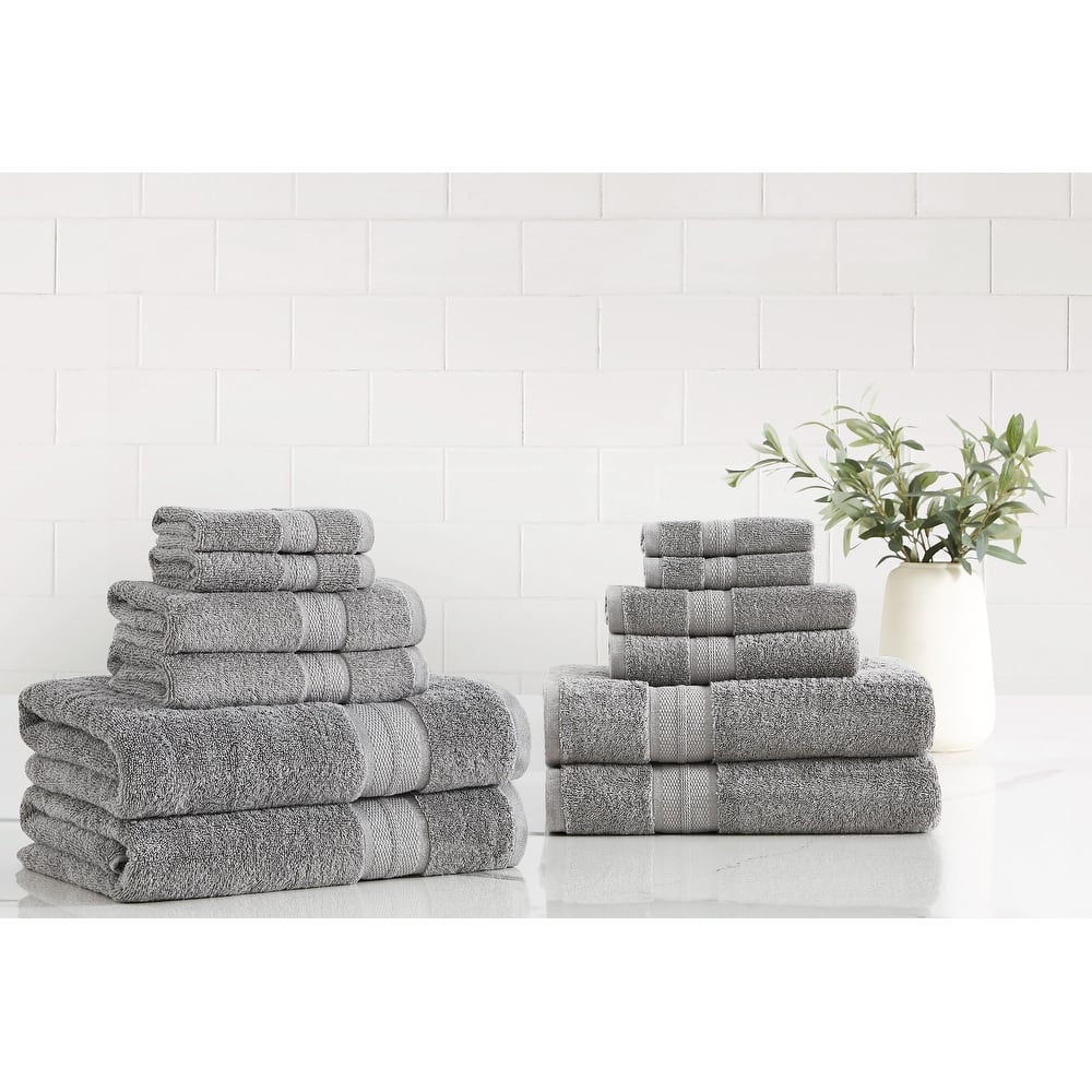 London Fog Signature Solid 12 Piece Towel Set