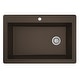 preview thumbnail 44 of 55, Karran Drop-In Quartz Composite 1-Hole Single Bowl Kitchen Sink - 33" x 22" x 9"
