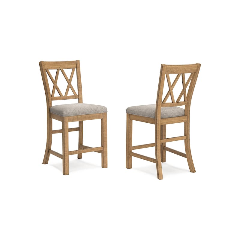 Signature Design by Ashley Havonplane Brown Counter Height Barstool - 20.5"W x 24.25"D x 42"H