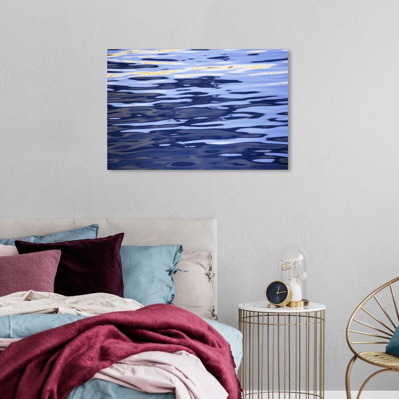 Wynwood Studio Nautical and Coastal David Fleetham - Sunset Reflections Blue and Nautical & Coastal Wall Art Canvas Print - 24 x 36