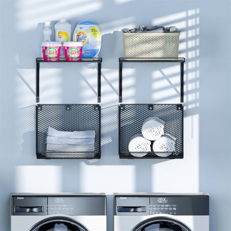 Modern Wall Mount Shelf - 14.17"D x 11.8"W x 11.8"H