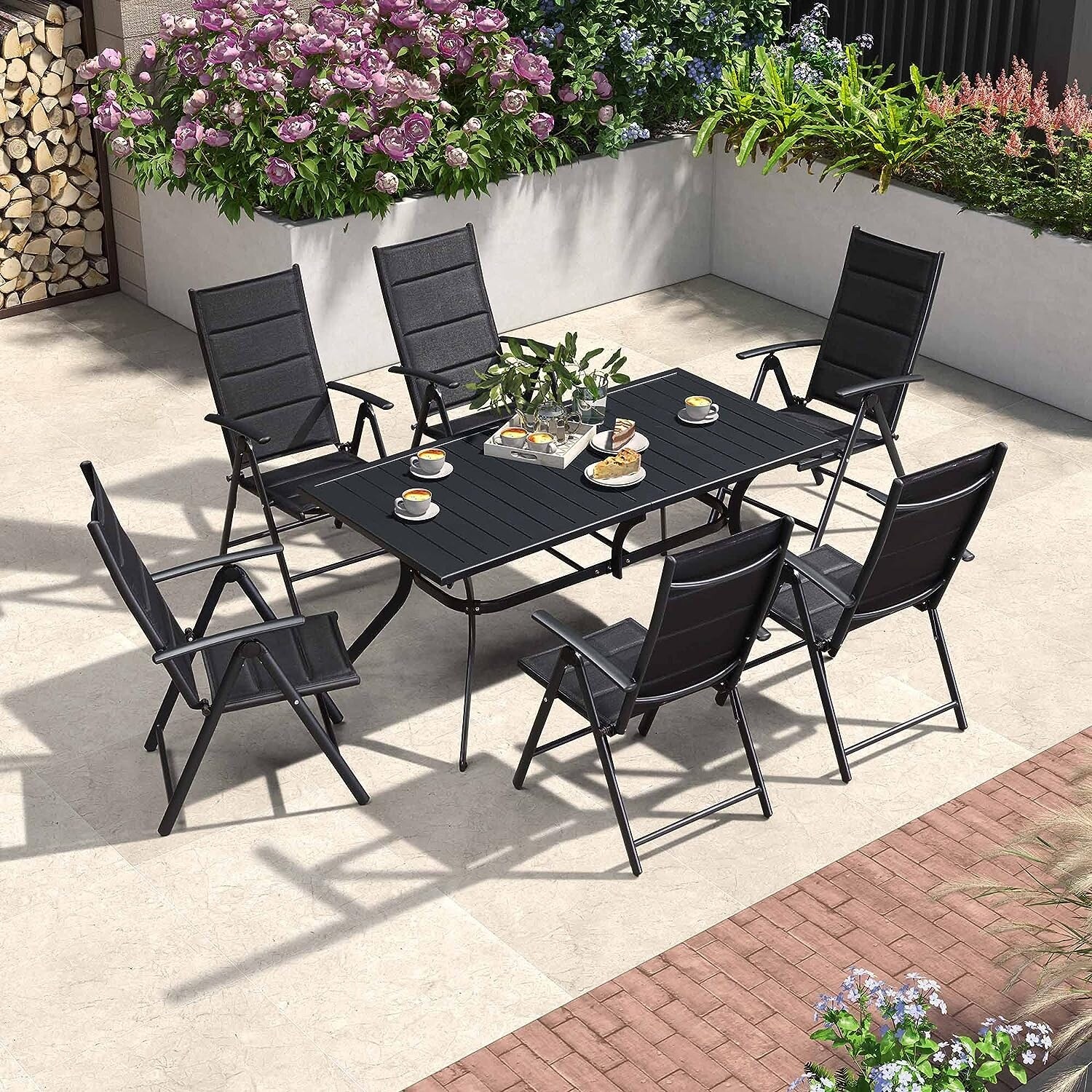 Mainstays 5 piece online wicker folding dining set