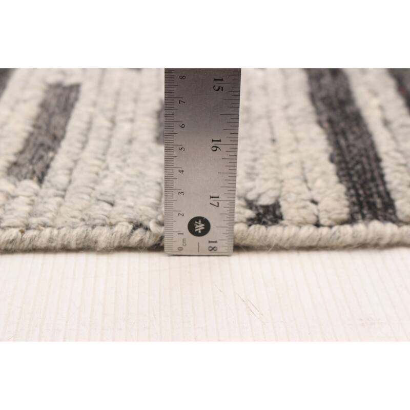 ECARPETGALLERY Hand-knotted Tangier Light Grey Wool Rug - 5'4 x 7'7