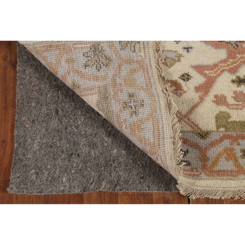 Oushak Indian Runner Rug Hand-Knotted Wool Carpet - 2'7"x 7'9"