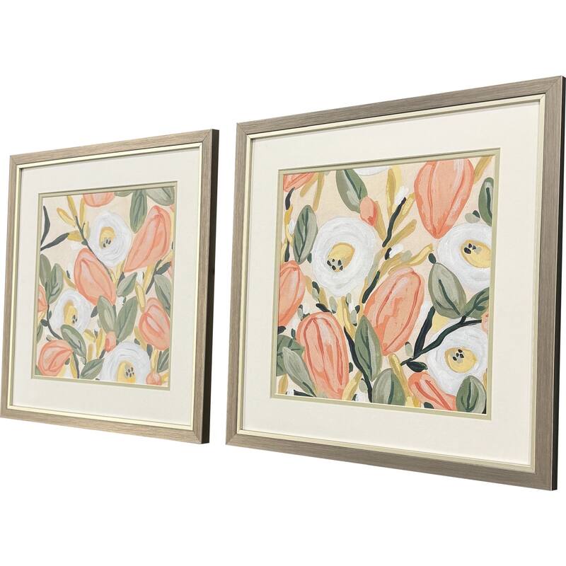 Paragon Gleeful Garden Framed Art - Set of 2