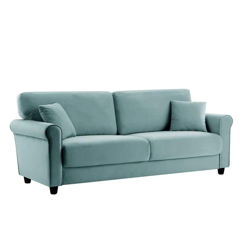 82"Velvet Upholstery Cloud Sofa Couch Cushion Back Deep Seat Loveseat