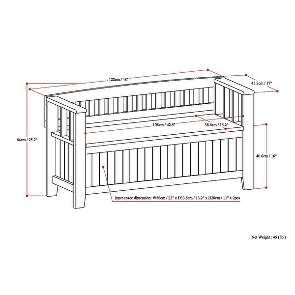 WYNDENHALL Normandy SOLID WOOD 48 inch Wide Rustic Entryway Storage