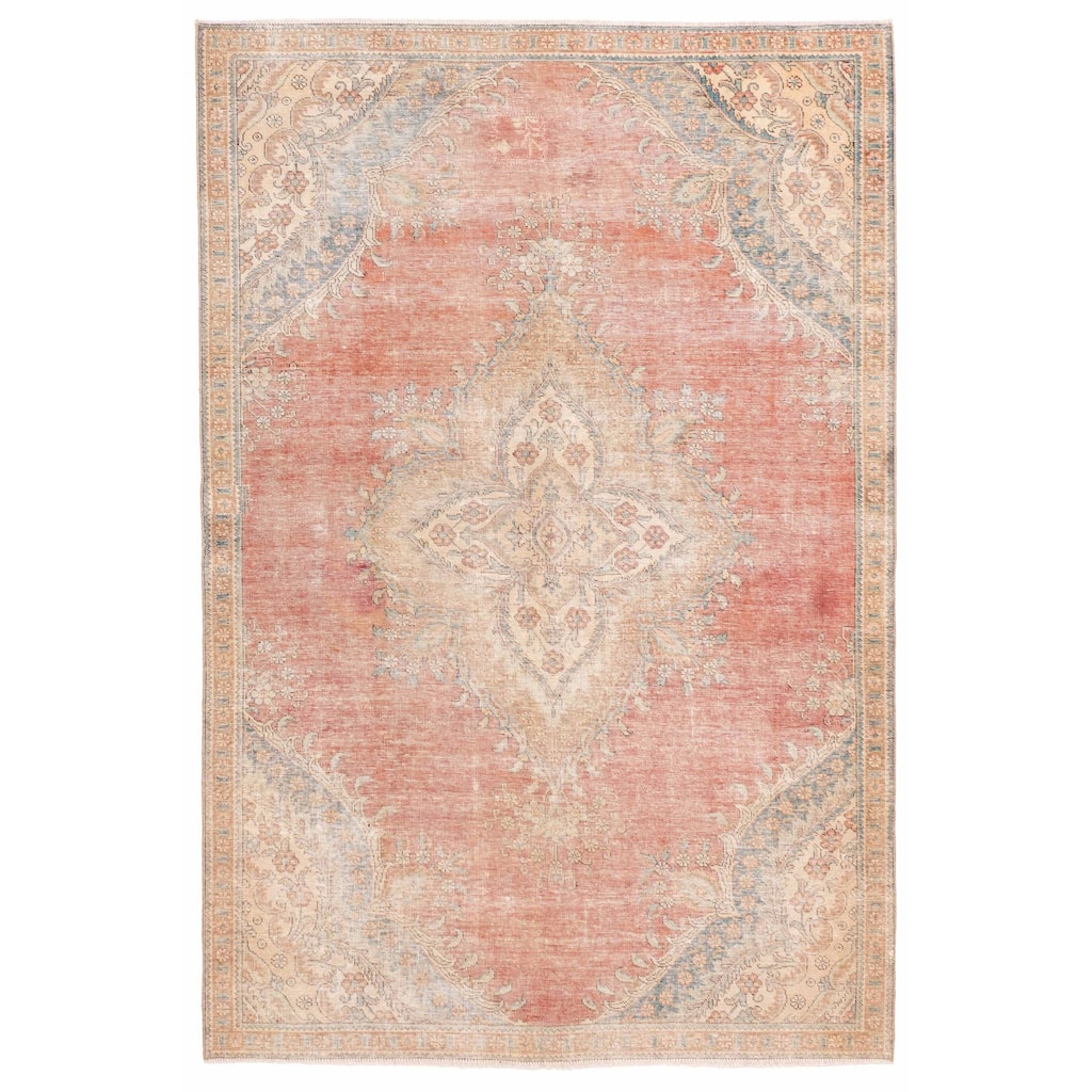 ECARPETGALLERY Hand-knotted Antalya Vintage Dark Copper Wool Rug - 6'1 x 9'2