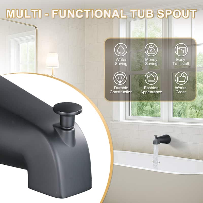WOWOW Integrated Diverter Bathtub Spout