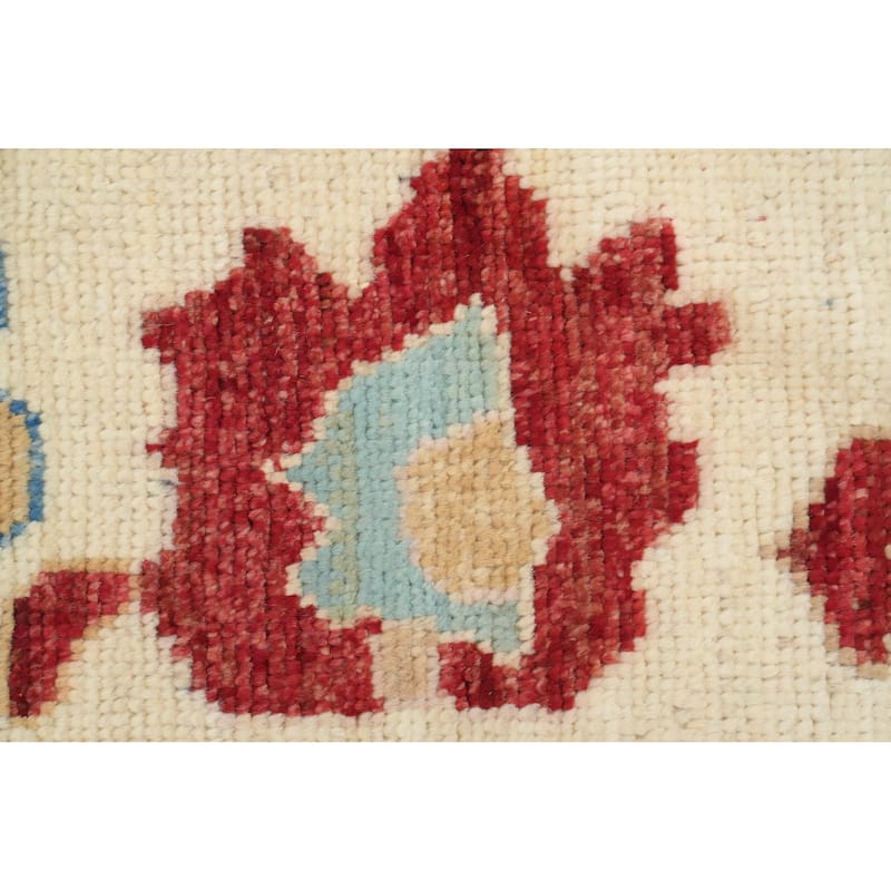 Hand Knotted Oriental 100% Wool Carpet Transitional Floral Navy Blue & Blues Oushak Area Rug - 10' 3'' X 8' 2''