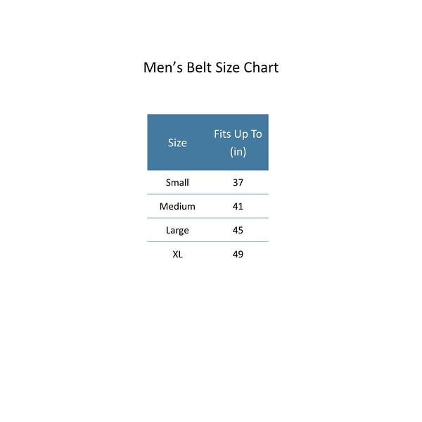 levis mens belt size chart