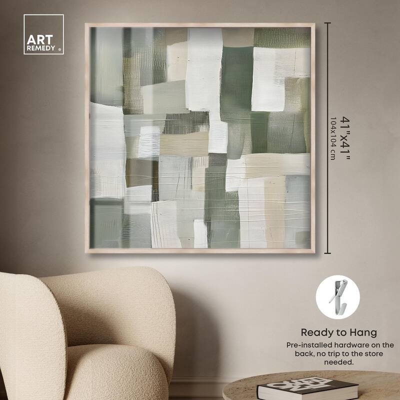Pale Jade Green I Shadowbox by Art Remedy