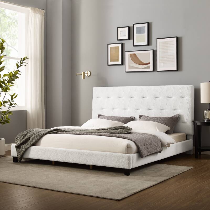 Corvus Somme Tufted Upholstered Platform Bed