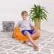 preview thumbnail 14 of 38, Kids Sports Big Comfy Bean Bag Chair 27 Inch Medium - Sports Basketball Orange and Black